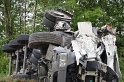 LKW umgestuerzt A 1 Rich Saarbruecken P086